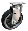 6" x 2" Off-Road BBQ Pit Caster Set 1400 lbs - Fits Small Plate Size: 2-3/8" x 3-5/8" Mounting Plates | CasterHQ CasterHQ