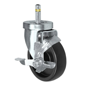 4" x 1-1/4" Polyolefin Swivel Caster with Brake – 300 lb