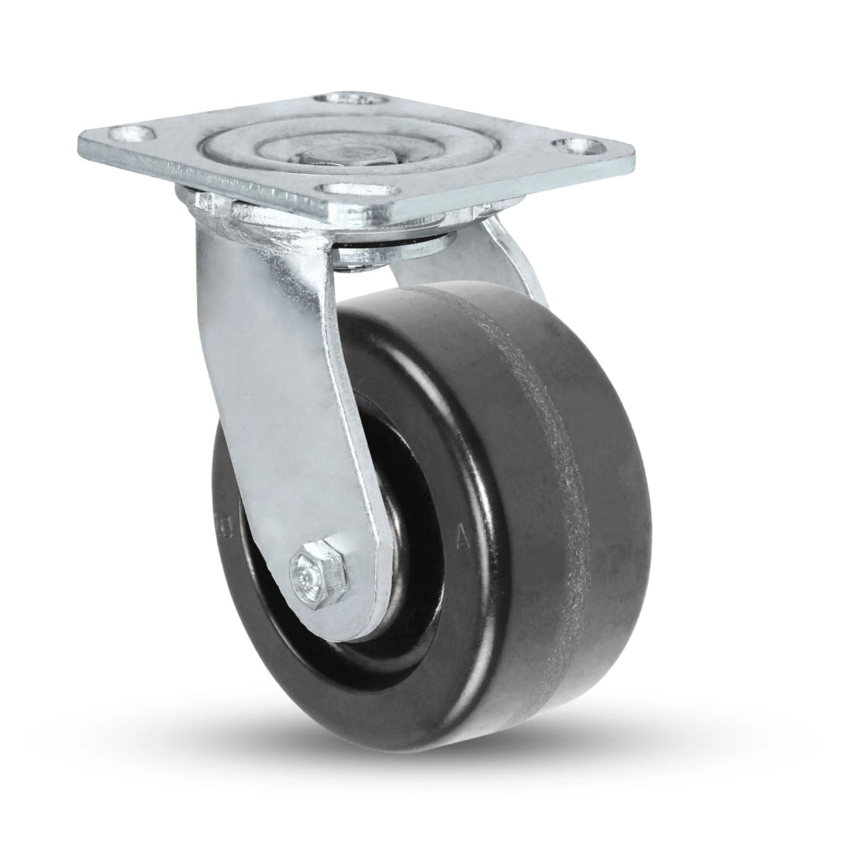 4" x 2" Heavy Duty Caster Set - 2 Swivel & 2 Rigid | 3,200 lbs Capacity | Mounting Hardware Included CasterHQ