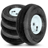 10-Inch Wheel and Tire Set - 4 Pack | 1,400 lbs Capacity Per Set | 4.10/3.50-4 Heavy-Duty Replacement Tires for Utility Dollies, Hand Trucks, Garden Carts, Gorilla Cart, Generators & Lawn Mowers | 5/8