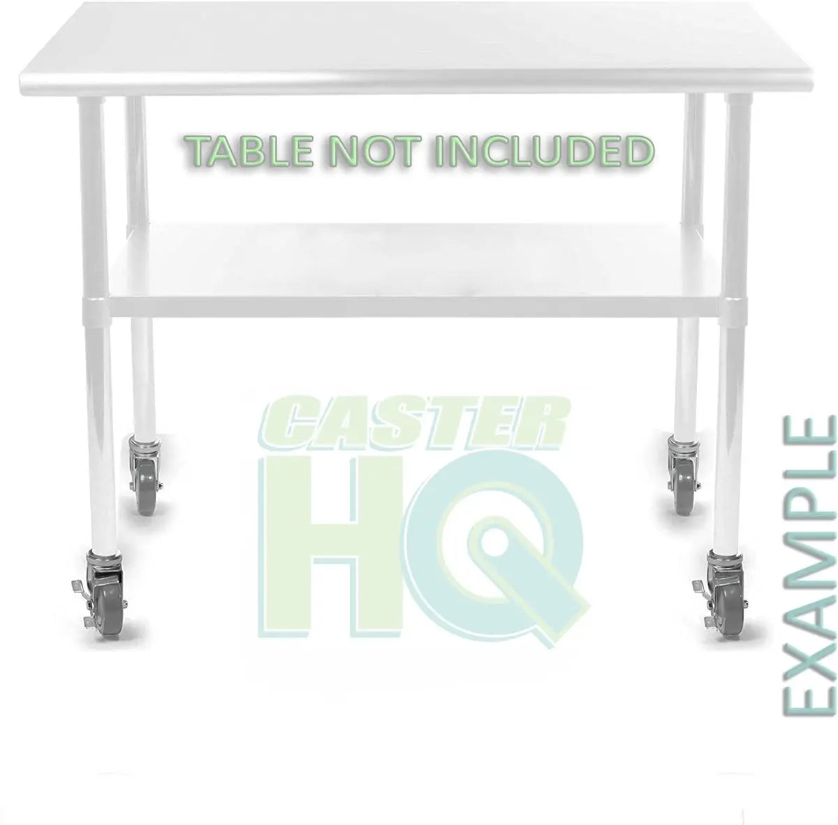 3 inch Caster Wheel Set For Commercial Kitchen Prep Tables, Total Locking Casters -  | CasterHQ