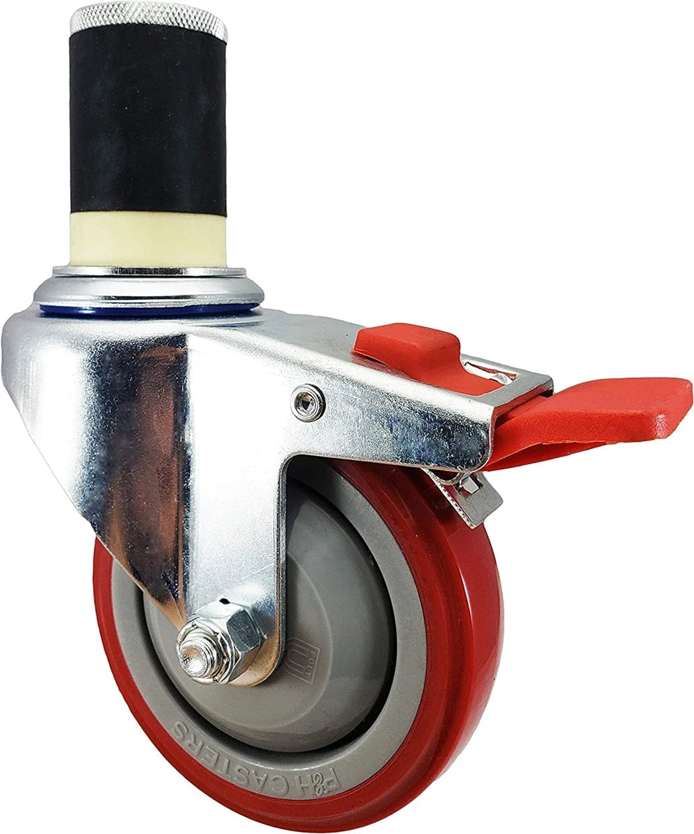 3 inch Caster Wheel Set For Commercial Kitchen Prep Tables, Total Locking Casters CasterHQ