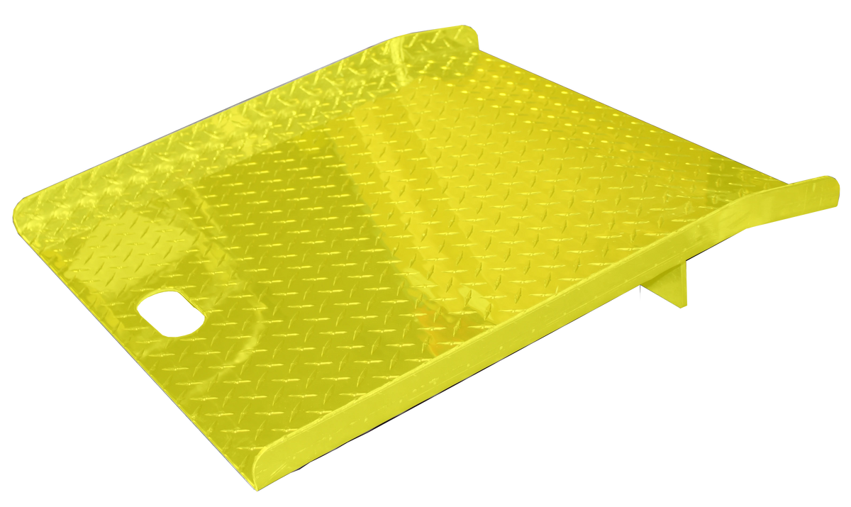 Liberator 27x27 Aluminum Hand Truck Ramp - 750 lbs High-Traction,  Safety Yellow, Lightweight Curb Assistant CRP2727-SY BP MFG