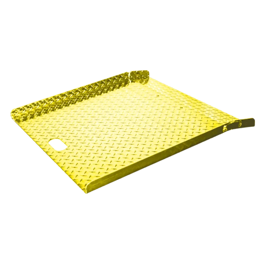 Tread Plate Deck 27″ x 27″ Riveted Handle Safety Yellow