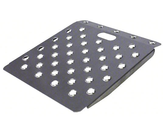 Aluminum Curb Ramp - 600lb Capacity, 24"L x 22"W, Durable & Lightweight, Silver - Ideal for Loading & Accessibility BP MFG