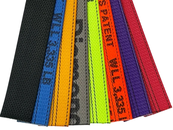 2" x 12" Diamond Weave Axle Straps with Cordura Sleeve - 3,333 lbs WLL, Made in USA CasterHQ
