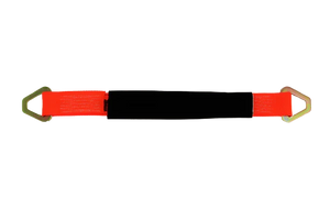 3,333 lb 2" x 24" Orange Diamond Weave Axle Strap w/ D-Rings 4 Pack