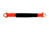 2" x 24" Orange Diamond Weave Axle Straps with Steel D-Rings - 3,333 lbs WLL, 4 Pack CasterHQ