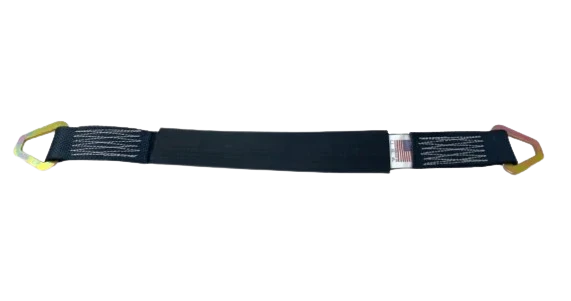 2" x 36" Premium Diamond Weave Axle Straps - 4 Pack, 3,333 lbs Safe Working Load Limit, Steel D-Rings, Made in USA CasterHQ