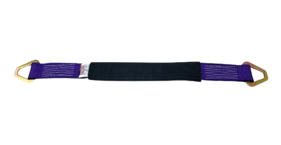 2" x 36" Premium Diamond Weave Axle Straps - 4 Pack, 3,333 lbs Safe Working Load Limit, Steel D-Rings, Made in USA CasterHQ