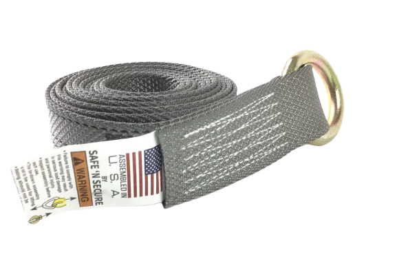 Heavy-Duty Lasso Strap with O-Ring - 2" x 8' Diamond Weave, 3,333 lbs Load Capacity - CT-2X8OR-DW SAFE 'N SECURE LLC