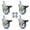 2.5" Thermoplastic Rubber Swivel Caster with Brake – 110 lb | CasterHQ
