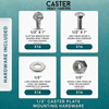 1/2"-13 Caster Mounting Hardware Kit — 64-Piece Set for 4 Casters | CasterHQ