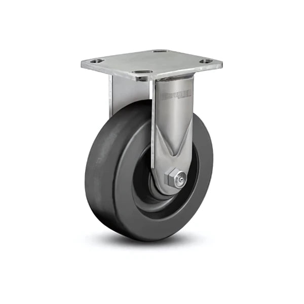 4" x 2" Stainless Steel Phenolic Precision Ball Bearing Rigid Caster with 4" x 4.5" Mounting Plate - D4.04108.335 SS for Industrial and Commercial Use colson-header
