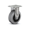4" x 2" Stainless Performa Rubber (Flat/Conductive) Rigid Caster with Precision Ball Bearing and Plate - D4.04108.455 COND SS colson-header1