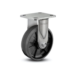 4" x 2" Stainless Max Nylon Precision Ball Bearing Rigid Caster - Heavy-Duty 4" x 4.5" Plate for Industrial Use - Model D4.04108.535 SS colson-header1