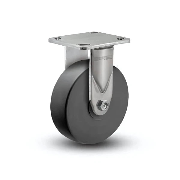 4" x 2" Stainless Commander HD Precision Ball Bearing Rigid Caster with 4" x 4.5" Plate - Heavy-Duty Load Capacity for Industrial Applications - Model D4.04108.5PN SS colson-header1