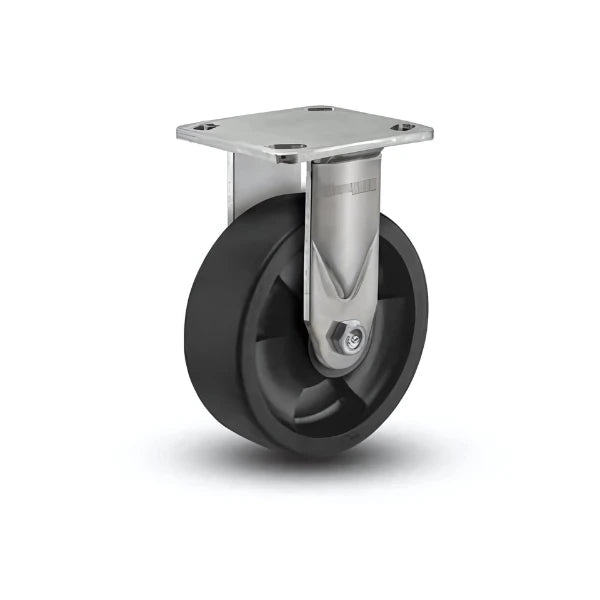 4" x 2" Stainless Steel Hi-Temp Nylon Precision Ball Bearing Rigid Caster - 4" x 4.5" Plate | Model D4.04108.835 HTBLK SS - Heavy-Duty Solution for High-Temperature Applications colson-header1