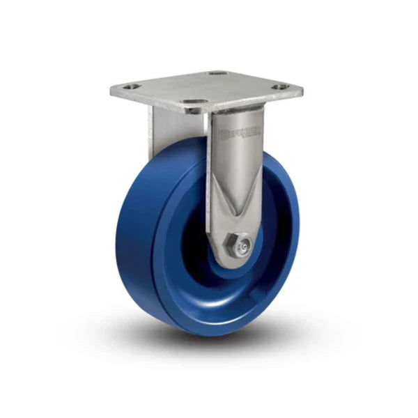 Colson Casters Stainless 4" x 2" K Solid Polyurethane Rigid Caster with Precision Ball Bearing - 4" x 4.5" Plate - SKU: D4.04108.935 KW SS colson-header