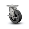 4" x 2" Stainless Phenolic Delrin Bearing Side-Lock Caster with 4" x 4.5" Plate - Heavy-Duty Industrial Caster for Smooth Movement and Corrosion Resistance - Model D4.04109.331 BRK7 SS colson-header