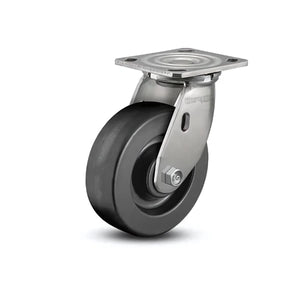 4" x 2" Stainless Phenolic Delrin Bearing Caster with 4" x 4.5" Plate - Heavy-Duty, Corrosion-Resistant for Industrial and Commercial Applications | Model D4.04109.331 SS colson-header
