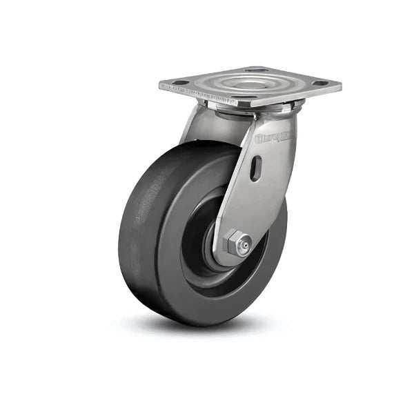 4" x 2" Stainless Steel Phenolic Precision Ball Bearing Caster with 4" x 4.5" Plate - Heavy-Duty, Corrosion-Resistant, Reliable for Industrial & Commercial Use | Model D4.04109.335 SS colson-header