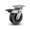 4" x 2" Stainless Steel Phenolic Roller Bearing Caster with Total Lock and 4" x 4.5" Plate - Heavy Duty, Corrosion-Resistant, Ideal for Industrial and Commercial Use (D4.04109.339 BRK4 SS WB29) colson-header