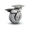 4" x 2" Stainless Performa Rubber Caster with Total Lock – Precision Ball Bearing, 4" x 4.5" Plate, Durable for Industrial & Commercial Use - Model D4.04109.455 BRK4 SS colson-header1