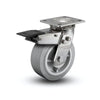 Stainless Steel 4"x2" Performa Rubber Swivel Caster with Total Lock, 4"x4.5" Plate colson-header1