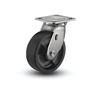 4" x 2" Stainless Hi-Temp Nylon Precision Ball Bearing Caster with 4" x 4.5" Plate - Heavy-Duty Design for High-Temperature Applications - Model D4.04109.835 HTBLK SS colson-header1