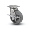 4" x 2" Stainless HD Nylon Glass Filled Roller Bearing CAM Brake Caster with 4" x 4.5" Plate for Heavy-Duty Applications - Model D4.04109.839 DT BRK3 SS WB29 colson-header1
