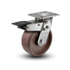 4" x 2" Stainless Steel Hi-Temp Roller Bearing Caster with Total Lock - 4" x 4.5" Plate (Model: D4.04109.839 HT BRK4 SS WB29) colson-header1