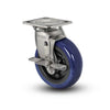 Colson Casters Stainless 4" x 2" Eagle Polyurethane Roller Bearing Top-Lock Caster - 4" x 4.5" Plate, SKU: D4.04109.929 EG BRK7 SS WB29 | Durable & Versatile Mobility Solution for Industrial and Medical Applications colson-header