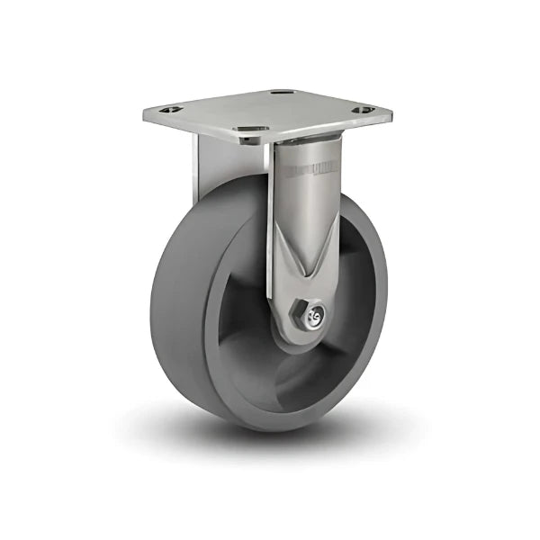 5" x 2" Stainless Steel HD Nylon Glass Filled Delrin Bearing Rigid Caster with 4" x 4.5" Plate - Heavy-Duty Industrial Caster for Reliable Performance - Model D4.05108.831 DT SS colson-header1