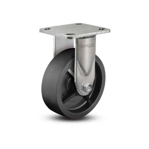 Colson Casters Stainless 5" x 2" Polyolefin Delrin Bearing Rigid Caster with 4" x 4.5" Plate – SKU: D4.05108.831 SS | Heavy-Duty, Durable, Smooth Rolling Mobility Solution for Industrial and Commercial Applications colson-header