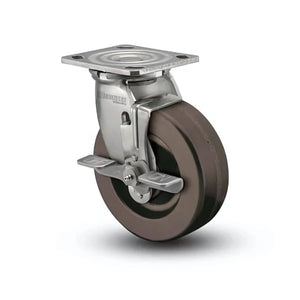 D4.05109.331 HT BRK7 SS 5" x 2" Phenolic Stainless Side-Lock Caster
