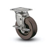 5" x 2" Stainless Steel Hi-Temp Phenolic Delrin Bearing Side-Lock Caster with 4" x 4.5" Plate - High-Performance for Industrial & High-Temperature Environments - D4.05109.331 HT BRK7 SS colson-header