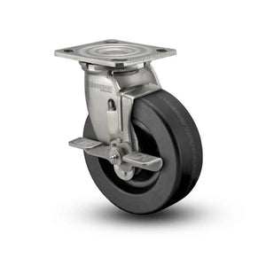 Colson D4.05109.335 5" x 2" Phenolic Stainless Caster with Brake
