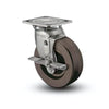 5" x 2" Stainless Steel Hi-Temp Phenolic Precision Ball Bearing Side-Lock Caster with 4" x 4.5" Plate - D4.05109.335 HT BRK7 SS for High-Temperature Industrial and Commercial Use colson-header