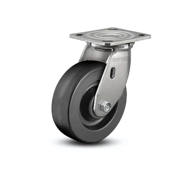 5" x 2" Stainless Phenolic Precision Ball Bearing Caster with 4" x 4.5" Plate – Durable, Corrosion-Resistant Caster for Heavy-Duty Industrial Applications – Model D4.05109.335 SS colson-header
