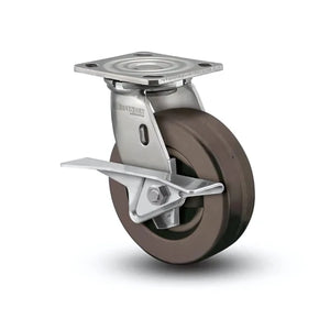 D4.05109.339 HT 5" x 2" Hi-Temp Phenolic Stainless Caster with Brake – CasterHQ