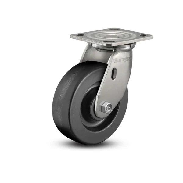 Colson Casters Stainless 5" x 2" Phenolic Roller Bearing Caster with 4" x 4.5" Plate - High Load Capacity, Durable, Smooth Performance - SKU: D4.05109.339 SS WB29 colson-header