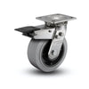 5" x 2" Stainless Performa Rubber (Flat/Conductive) Precision Ball Bearing Caster with Total Lock - Heavy-Duty 4" x 4.5" Plate - Model D4.05109.455 COND BRK4 SS colson-header1