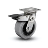 5" x 2" Stainless Performa Rubber Roller Bearing Caster with Total Lock - Flat/Conductive, 4" x 4.5" Plate - D4.05109.459 COND BRK4 SS WB29 for Industrial Applications colson-header1