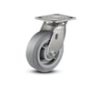 5" x 2" Stainless Performa Rubber Roller Bearing Caster - Flat Grey Wheel with 4" x 4.5" Plate for Enhanced Durability and Smooth Mobility - Model D4.05109.459 SS WB29 colson-header1