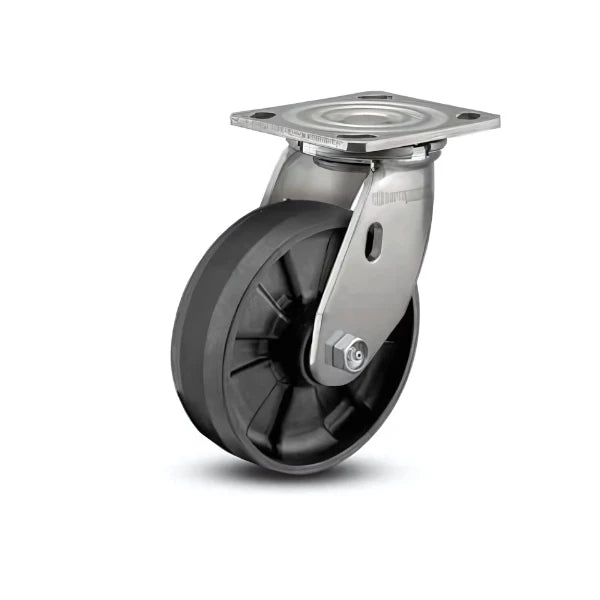 5" x 2" Stainless Steel Max Nylon Caster with Precision Ball Bearings, 4" x 4.5" Plate – Durable Heavy-Duty Industrial Caster for Smooth Mobility – Model D4.05109.535 SS colson-header1