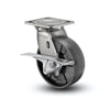 5" x 2" Max Nylon Roller Bearing CAM Brake Caster - Heavy-Duty 4" x 4.5" Plate for Industrial Applications | Model D4.05109.539 BRK3 SS WB29 colson-header