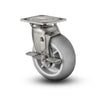 Colson Casters Stainless 5" x 2" Performa Rubber (Round) Roller Bearing Side-Lock Caster with 4" x 4.5" Plate - SKU: D4.05109.559 BRK7 SS WB29 | Durable, High-Load Capacity Solution for Industrial Applications colson-header