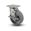 5" x 2" Stainless Steel HD Nylon Glass-Filled Delrin Bearing Side-Lock Caster - Heavy-Duty 4" x 4.5" Plate - Model D4.05109.831 DT BRK7 SS for Industrial Applications colson-header