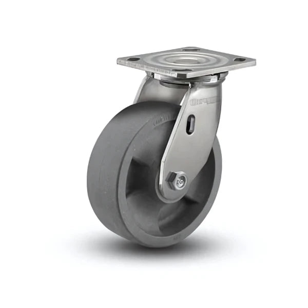 5" x 2" Stainless Steel HD Nylon Glass Filled Delrin Bearing Caster - Heavy-Duty 4" x 4.5" Plate | Model D4.05109.831 DT SS colson-header